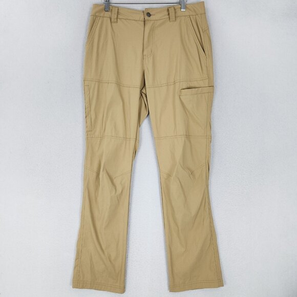 Columbia Pants Mens 32X32 Tan Straight Leg Cargo Ripstop Outdoor Hiking Casual - Picture 1 of 10
